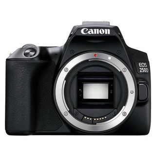 Canon EOS 250D DSLR on a white background