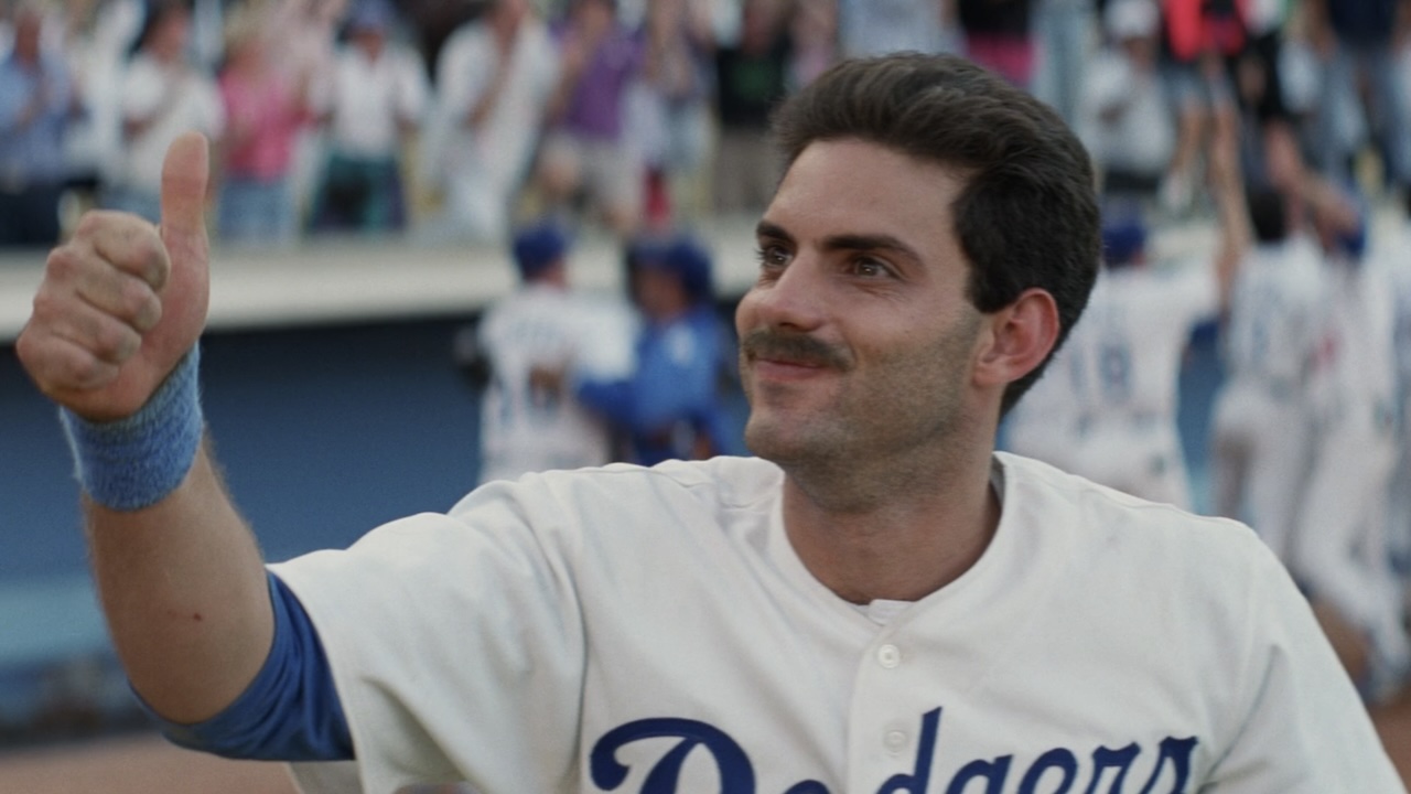 Adult Benny Rodriguez giving the thumbs up in The Sandlot