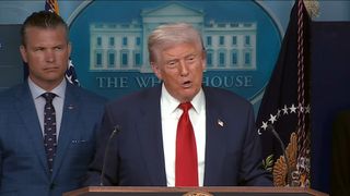 President Trump speaking at a press briefing, August 11, 2025