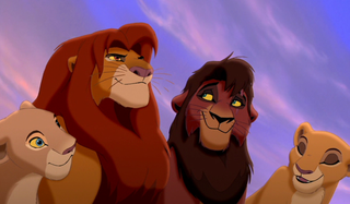 Nala, Simba, Kovu and Kiara in Lion King 2