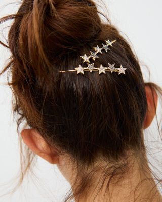 Merri Star Gold Hair Slides Pack of Two | Oliver Bonas