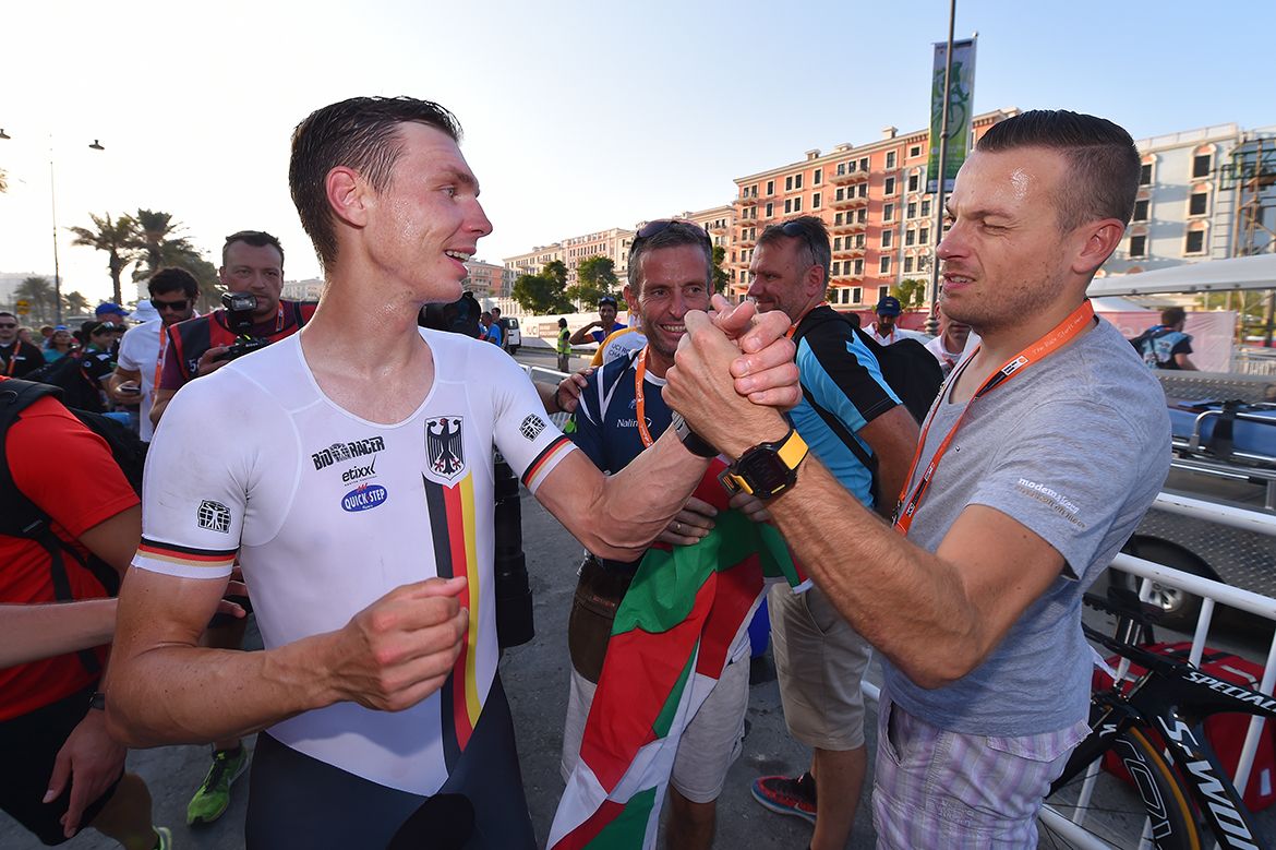 Tony Martin (Germany) after winning the World Championships time trial