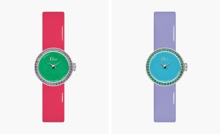 aqua and lavender colour watches