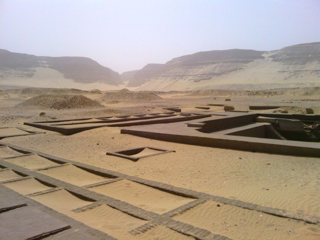 Monumental tombs of the Royal Cemetery at Abydos, Upper Egypt, where the First Dynasty kings of Egypt are buried. 