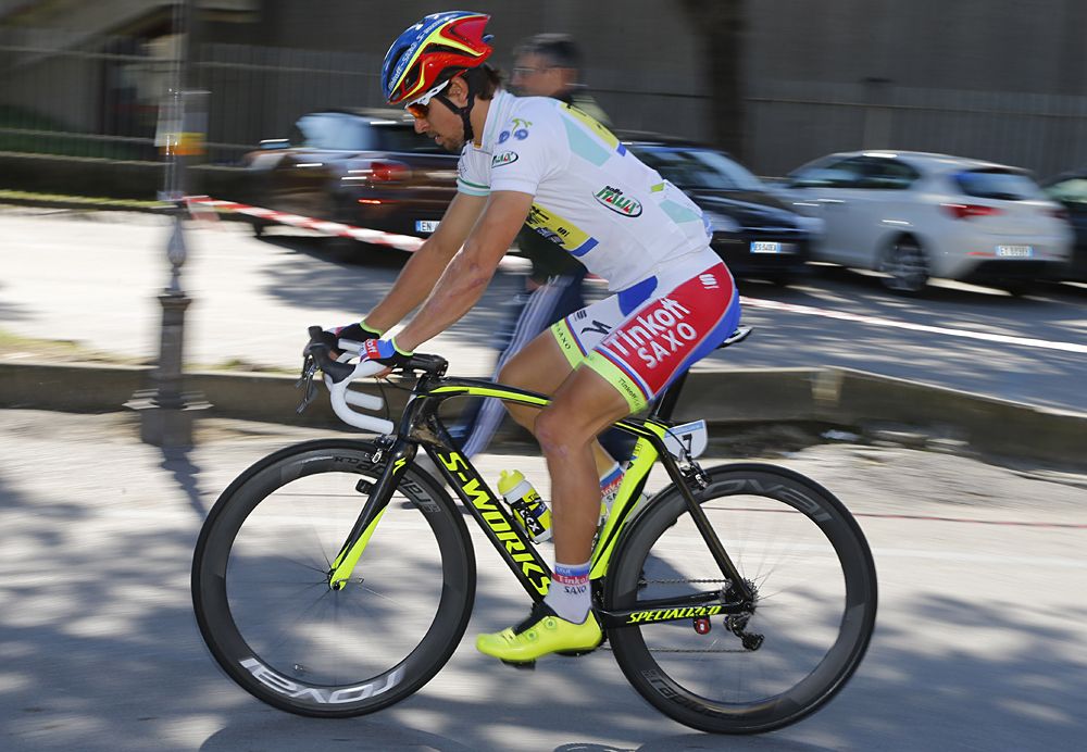 Peter Sagan (Tinkoff-Saxo) at the start of stage 2