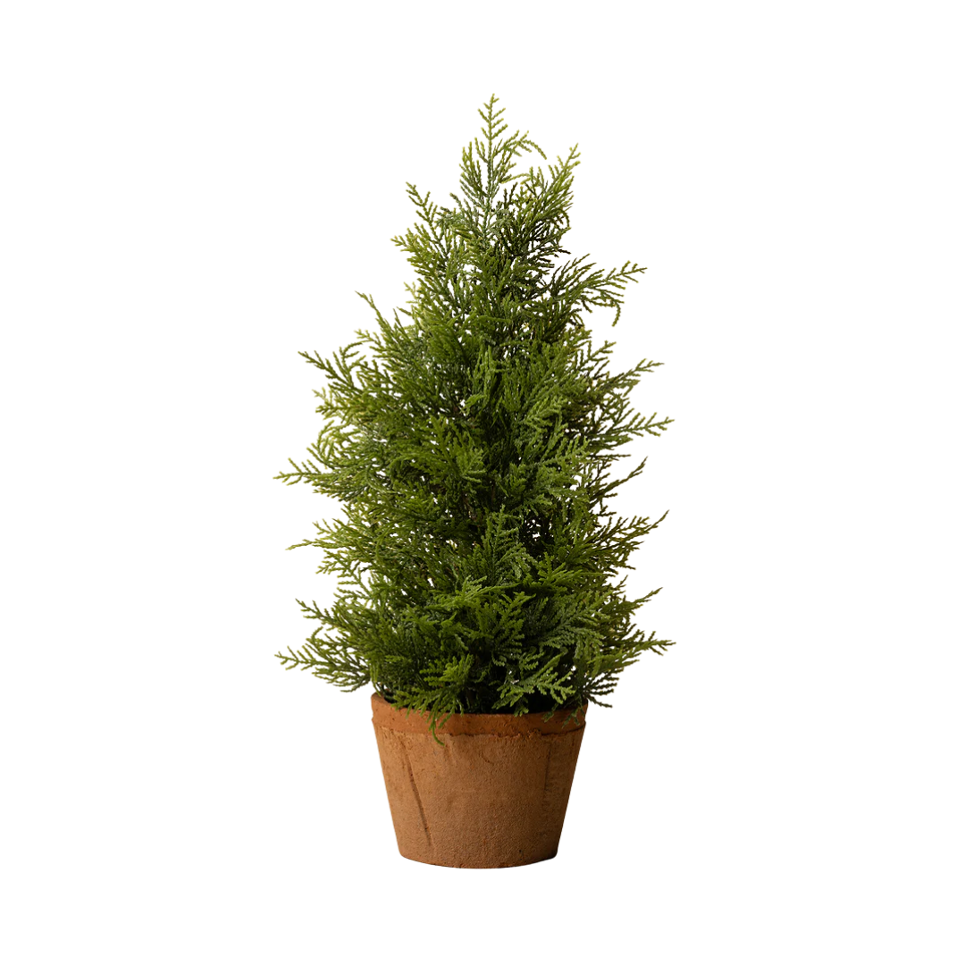 17&quot; Cypress Faux Potted Tree