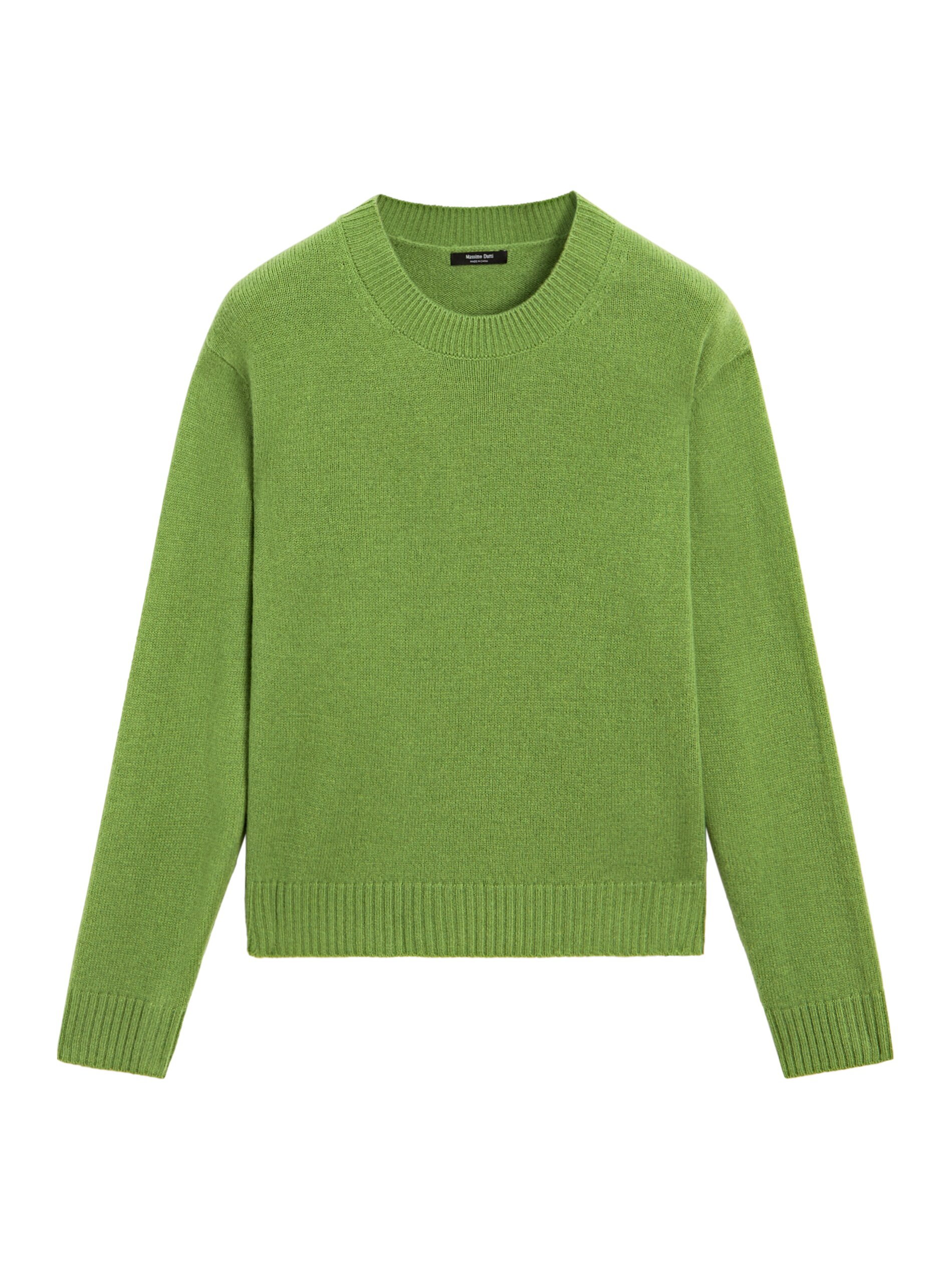 Wool Blend Crew Neck Sweater