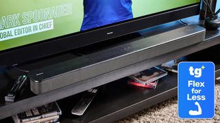 the sony ht-s100f with a savings squad badge