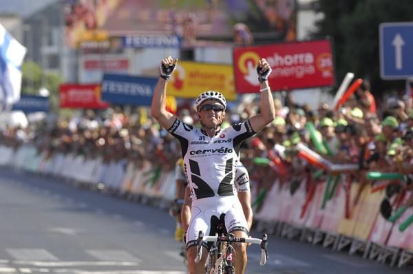 Simon Gerrans (Cerv&eacute;lo TestTeam) wins Vuelta a Espa&ntilde;a stage 10 in Murcia, Spain.