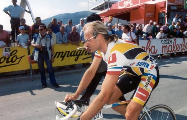 Laurent Fignon after stage 9 of the 1989 Giro d'Italia.