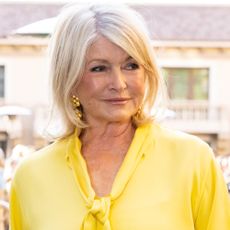 Martha Stewart in a yellow blouse