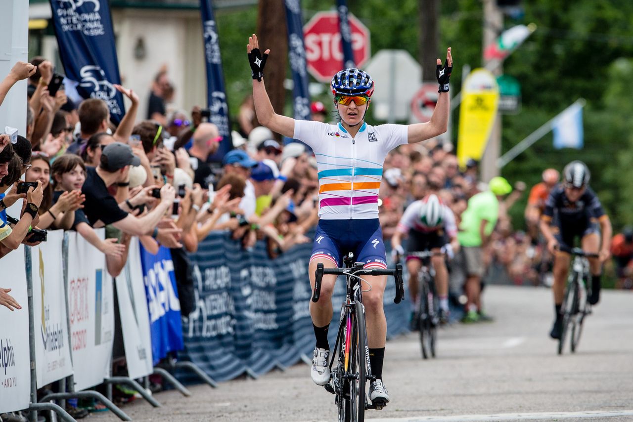 Megan Gaurnier (Boels Dolman) takes the win in Philly