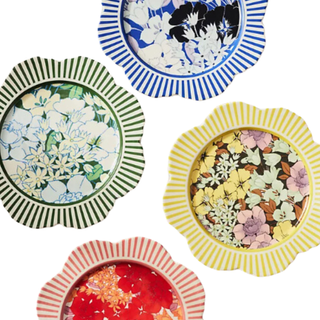 floral plate set