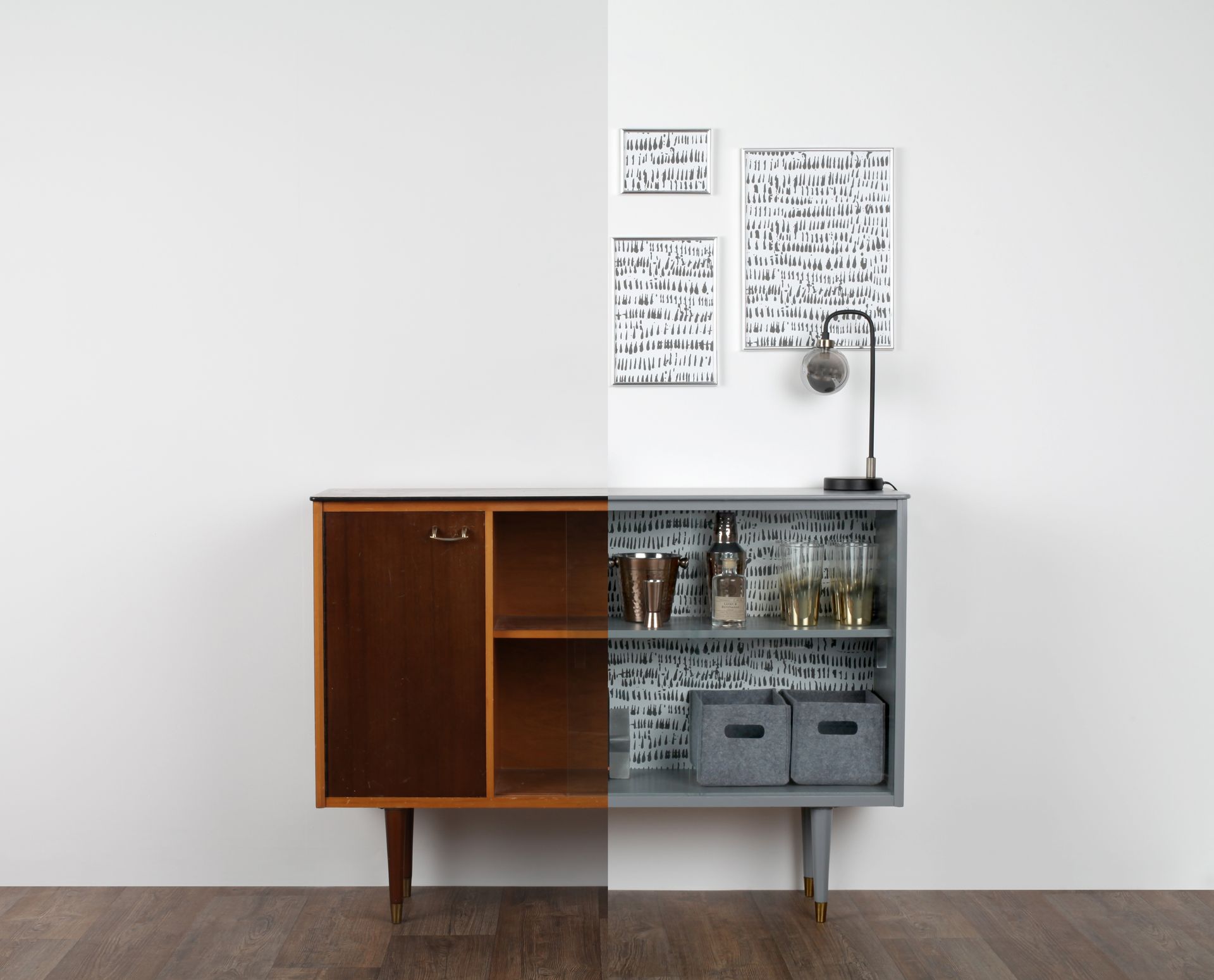 How to paint wooden furniture upcycle a sideboard or shelving in a day