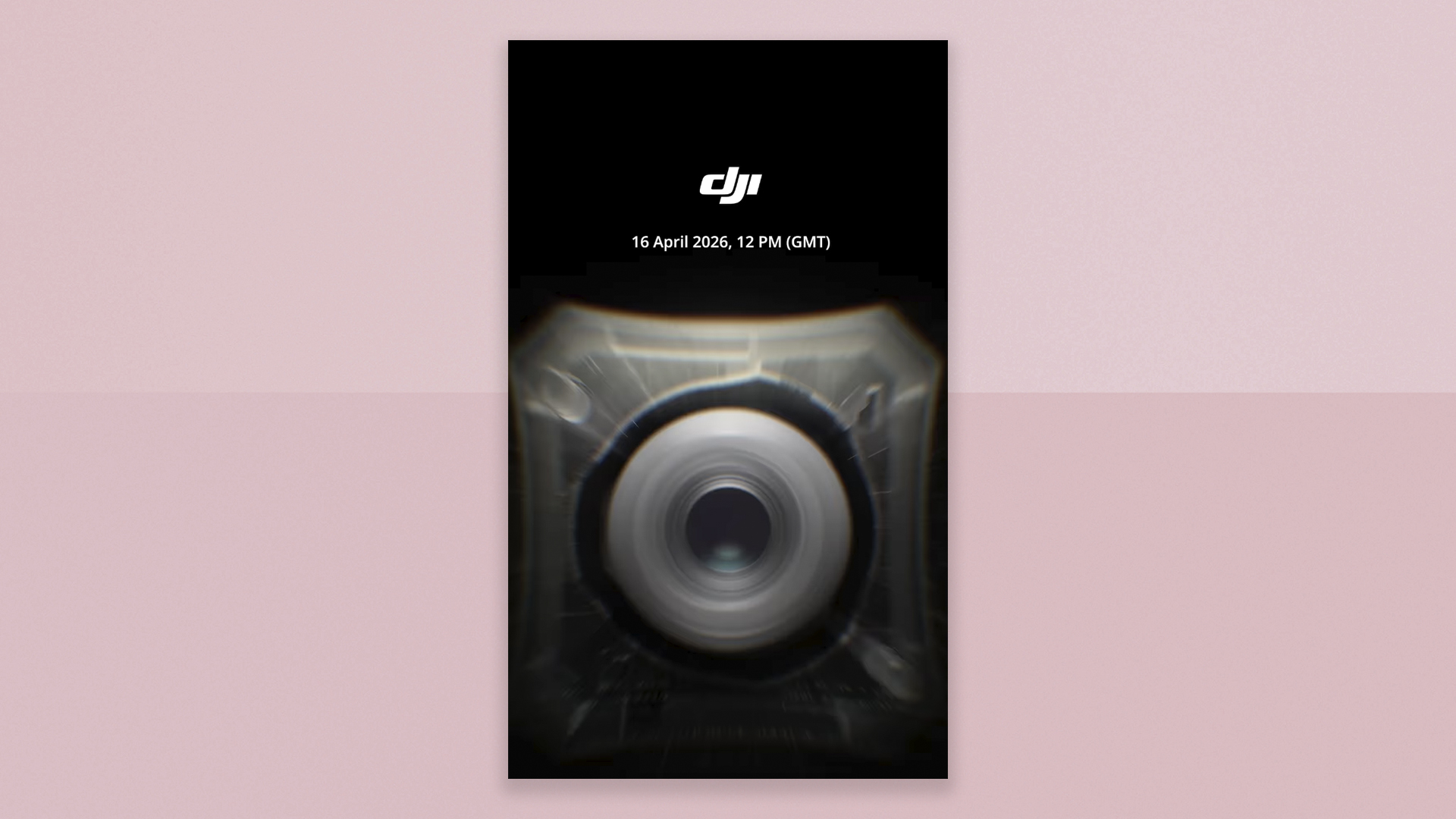 DJI social media post screenshot on coloured background