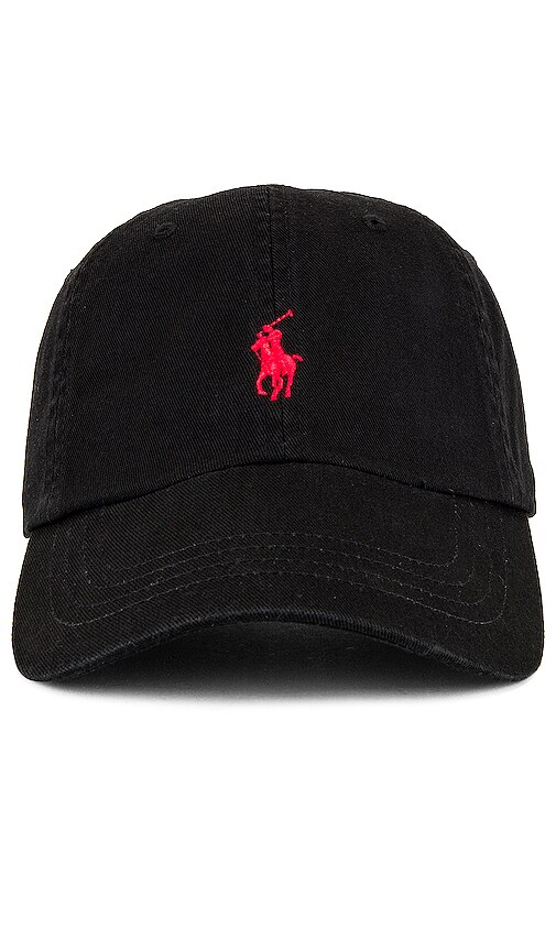 Chino Cap in Black & Red