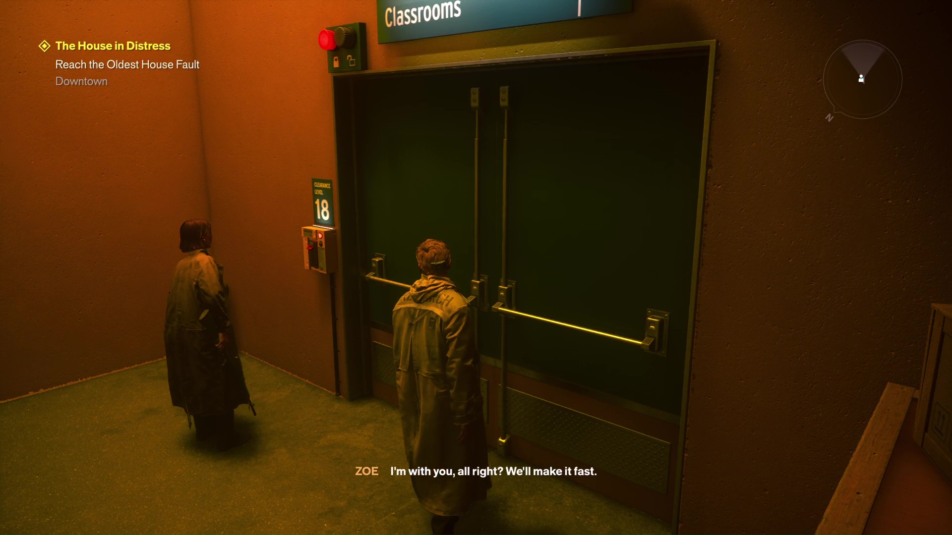 A door that requires level 18 clearance in Control Resonant
