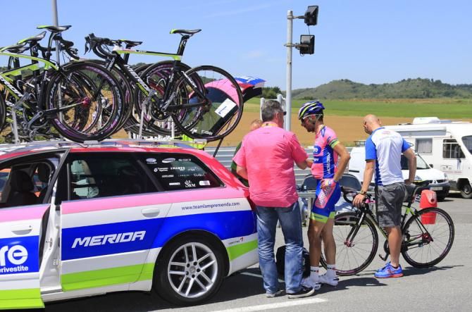 Matteo Bono (Lampre-Merida) abandons during stage 8
