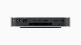On the base Mac mini M2 you get 2 Thunderbolt 4/USB4 ports, 2 USB-A ports, an HDMI out, a 3.5mm headphone jack and a 1GB Ethernet port that can be upgraded to 10Gb