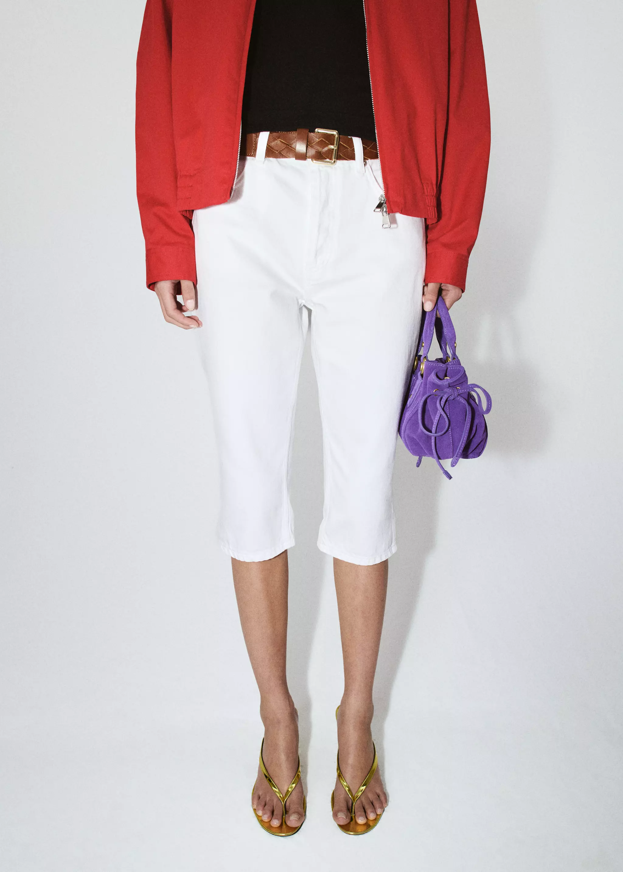 Straight-Fit Capri Jeans - Women | Mango United Kingdom