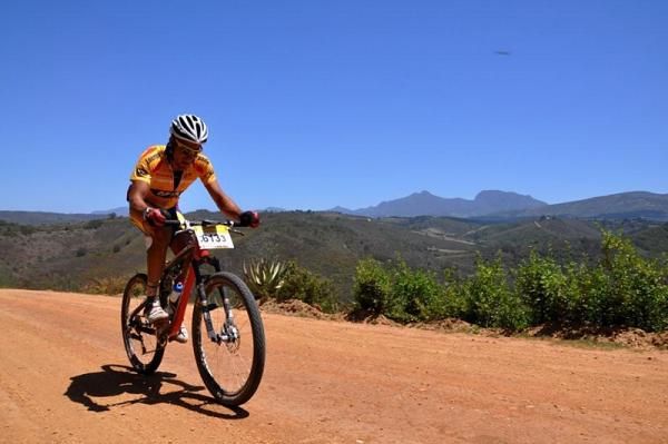 Kevin Evans (MTN-Energade) at the MTN Attkwas marathon.