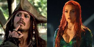 Johnny Depp and Amber Heard side by side