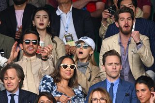Ariana Grande and Andrew Garfield at Wimbledon