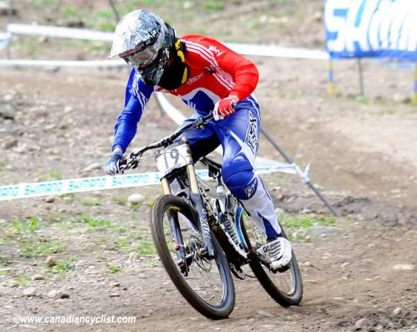 Danny Hart (Great Britain) blazed his way downhill and would take over the lead for a time