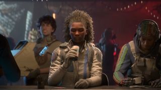 Arc Raiders characters drinking at a bar