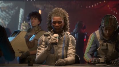 Arc Raiders characters drinking at a bar