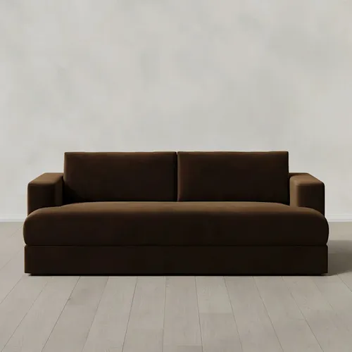 Sierra Curved Arm Sofa in Performance Velvet