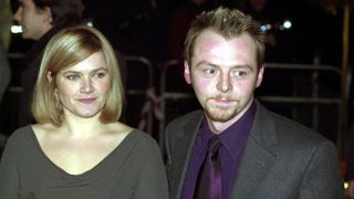 Actors Simon Pegg and Jessica Stevenson at the 1999 British Comedy Awards