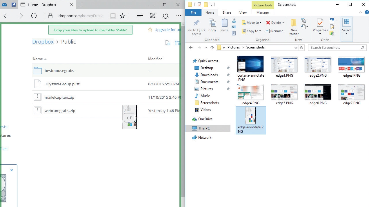 8. Drag and Dropbox