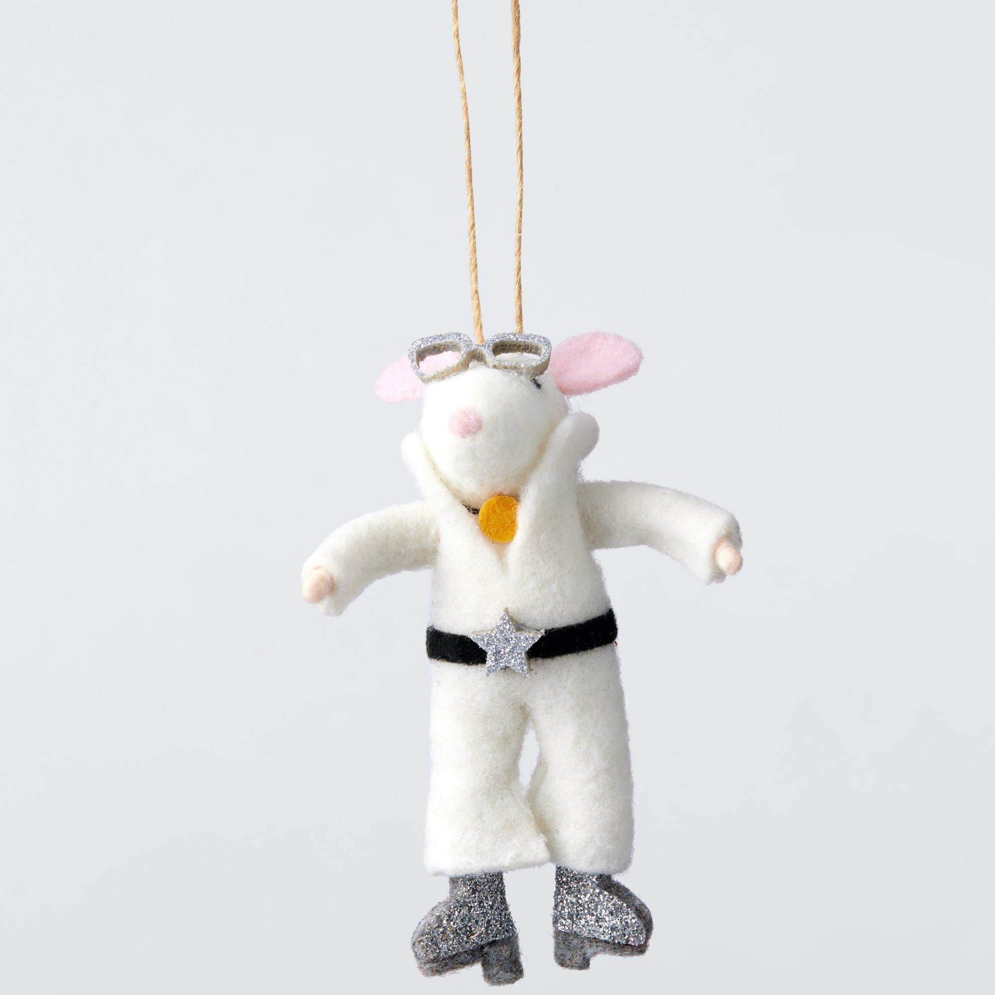 John Lewis Enthusiast Felt 80's Disco Mouse Bauble &amp;pound;8