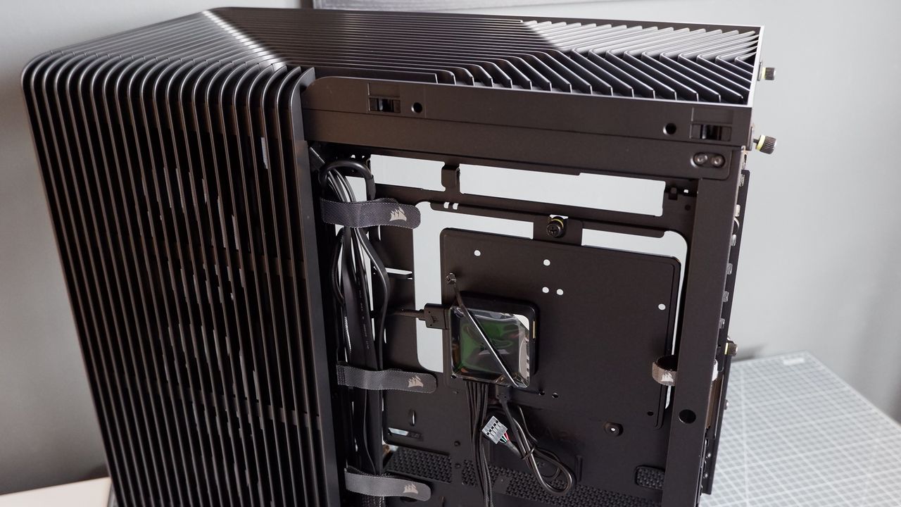 Corsair Frame 4500X ATX PC case throughout a PC build for testing.
