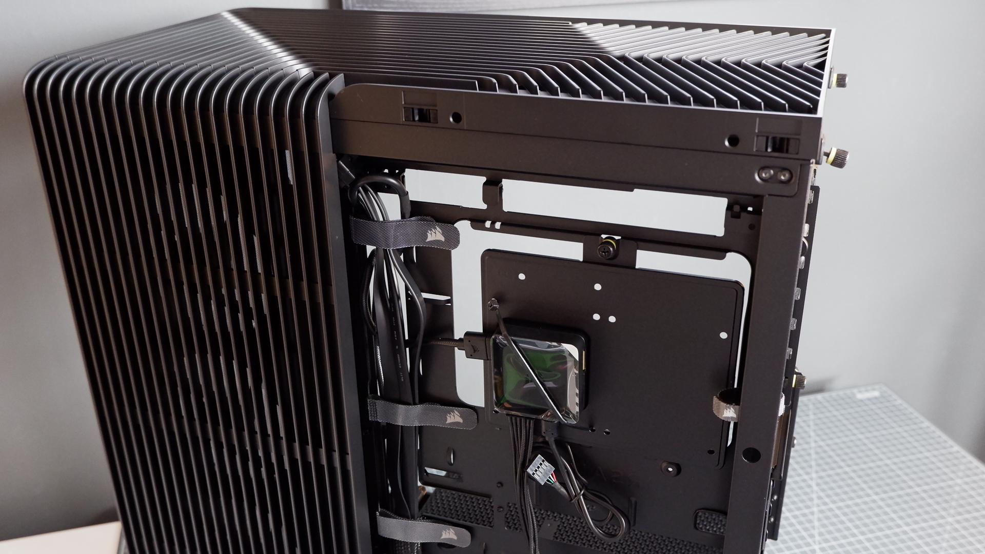 Corsair Frame 4500X ATX PC case throughout a PC build for testing.