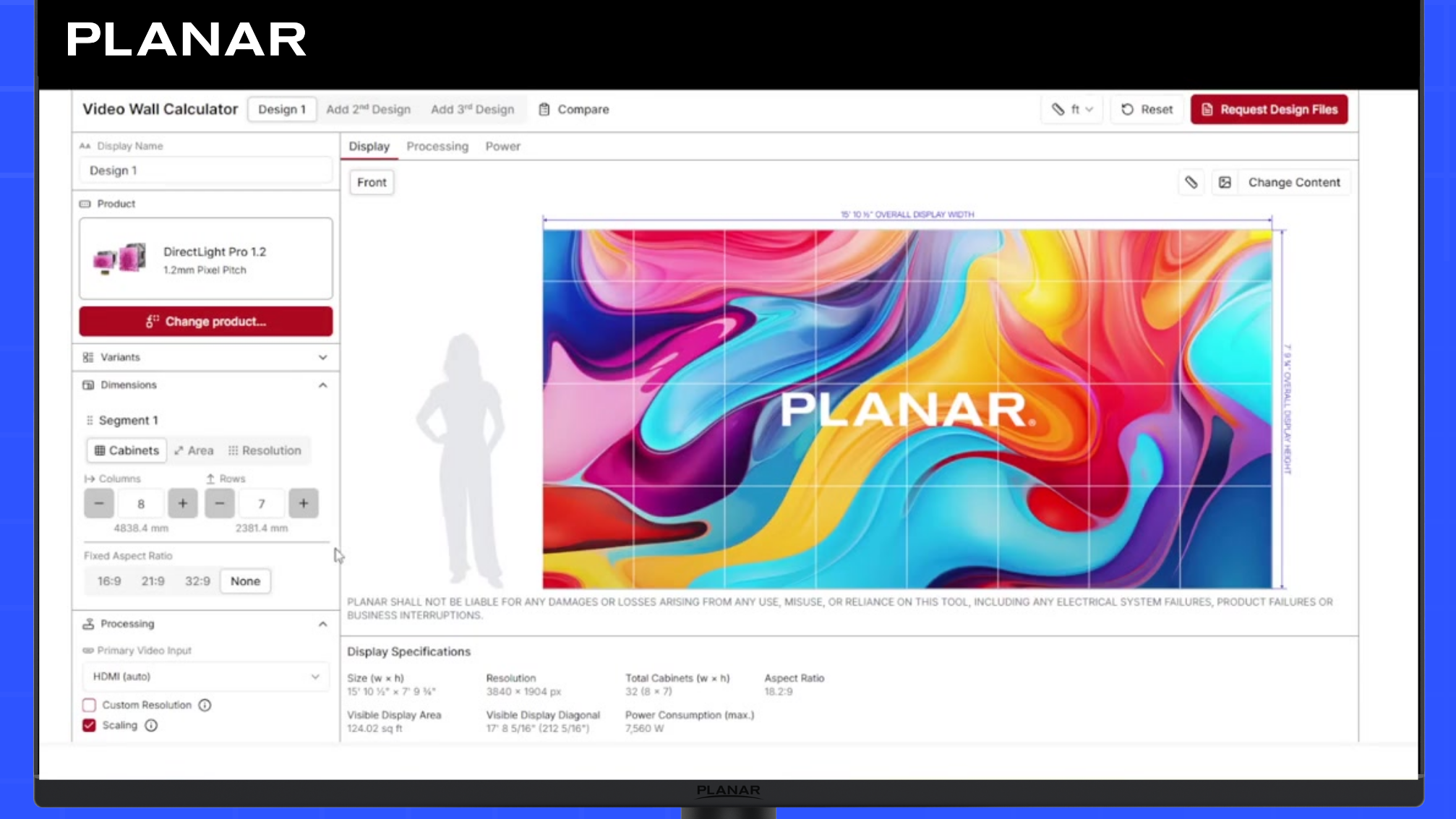 Planar LED calculator. 
