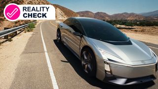 A Toyota car driving down a highway