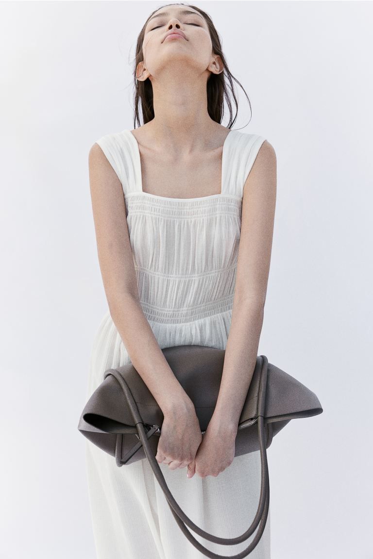 Smocked-Bodice Dress