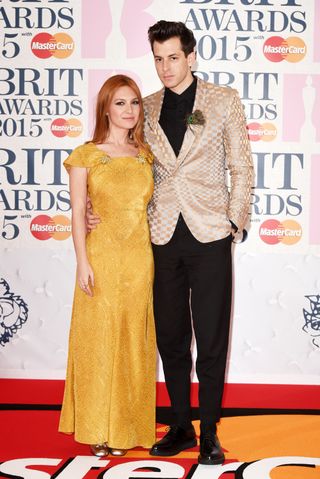 Mark Ronson & Josephine De La Baume At The Brit Awards, 2015