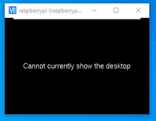 Raspberry PI Cannot Currently Show the Desktop Error