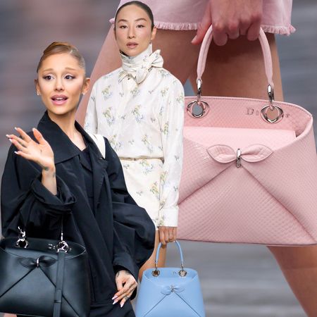 collage of the Dior Cigale Bag on celebrities and the Spring 2026 runway
