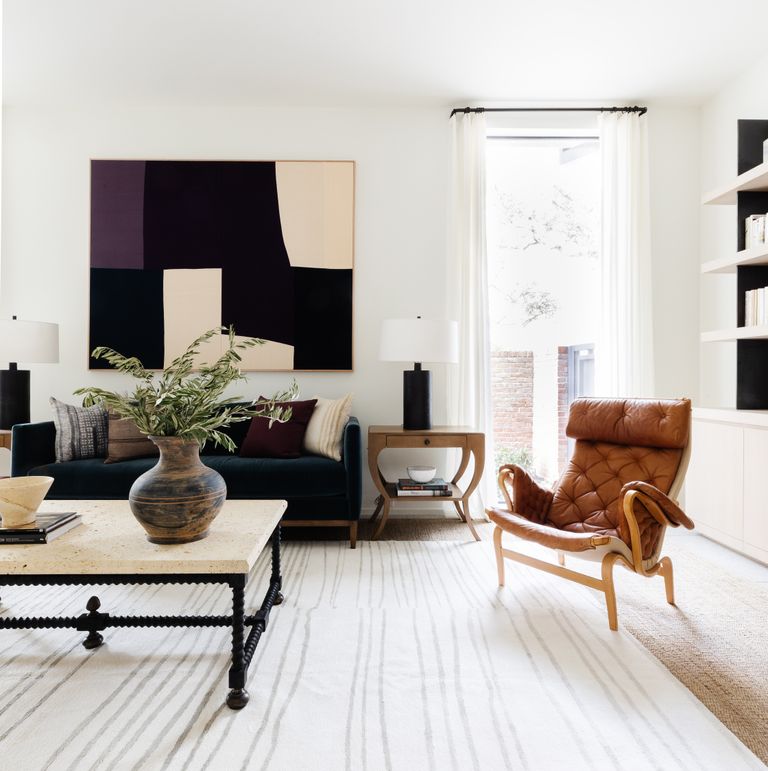 How high should you hang art above furniture? | Livingetc