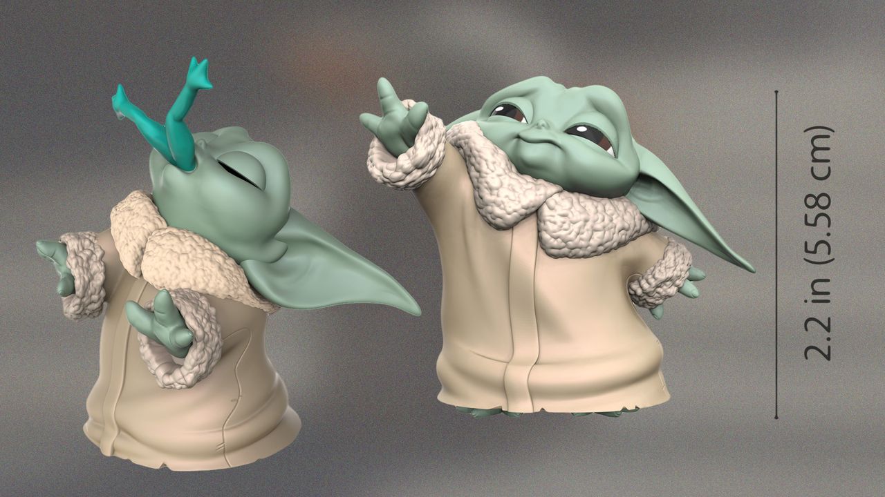 These tiny "Baby Yoda" figures eat frogs and try to use the force.