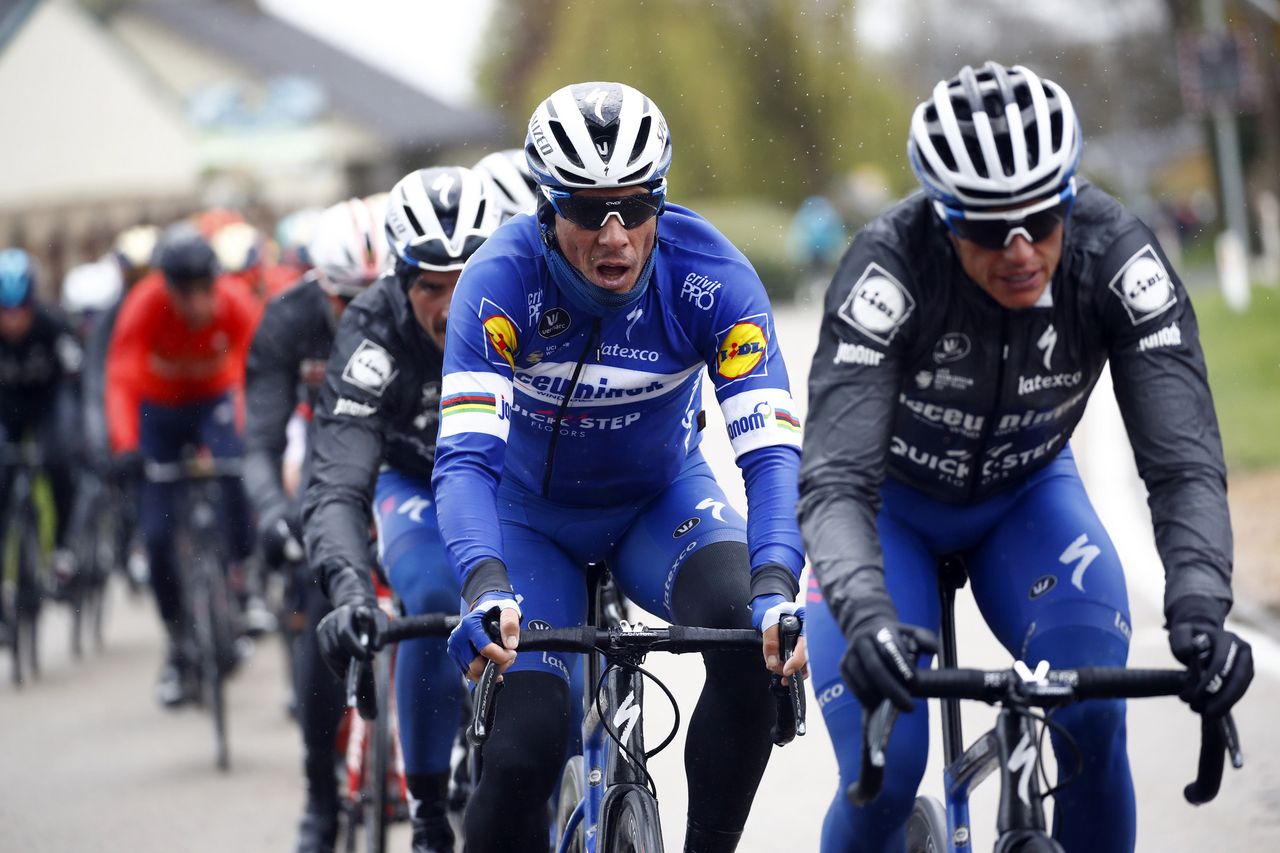 Philippe Gilbert made the short-lived breakaway group in the middle of the race