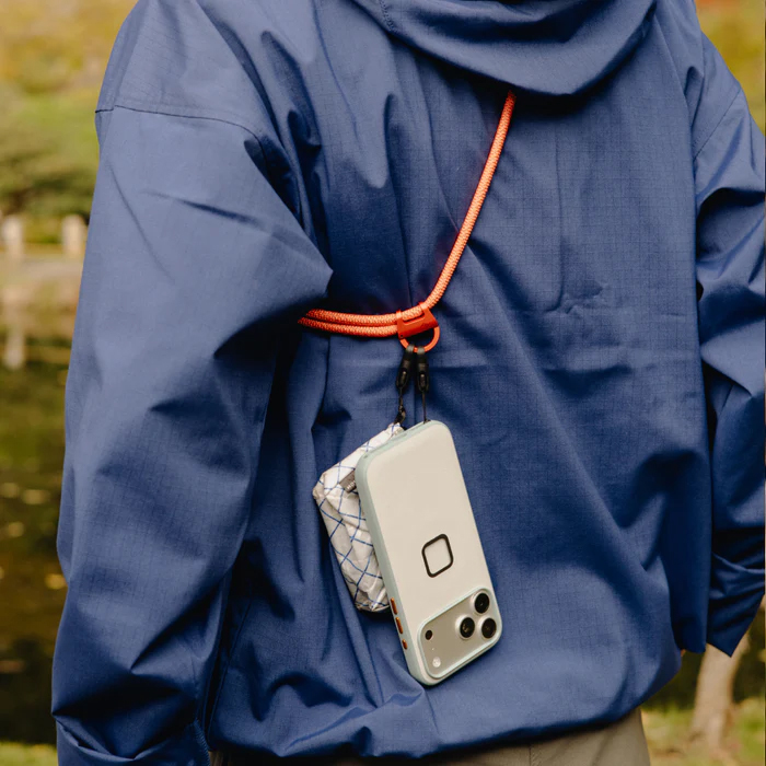 The Peak Design Mobile Crossbody Multi-strap being worn