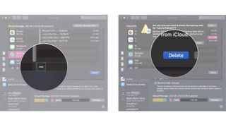 Click the Remove icon, then click Delete to delete the backup