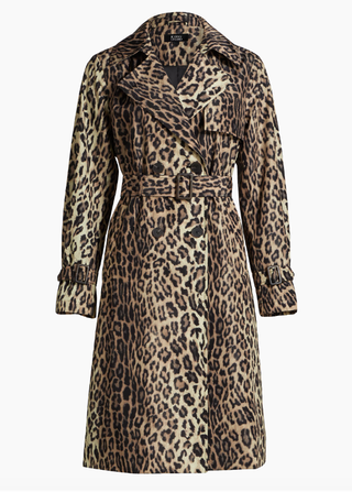 If Only Studio Leopard Belted Trench Coat