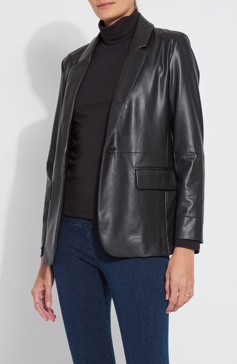 'lyssentials Faux Leather Blazer