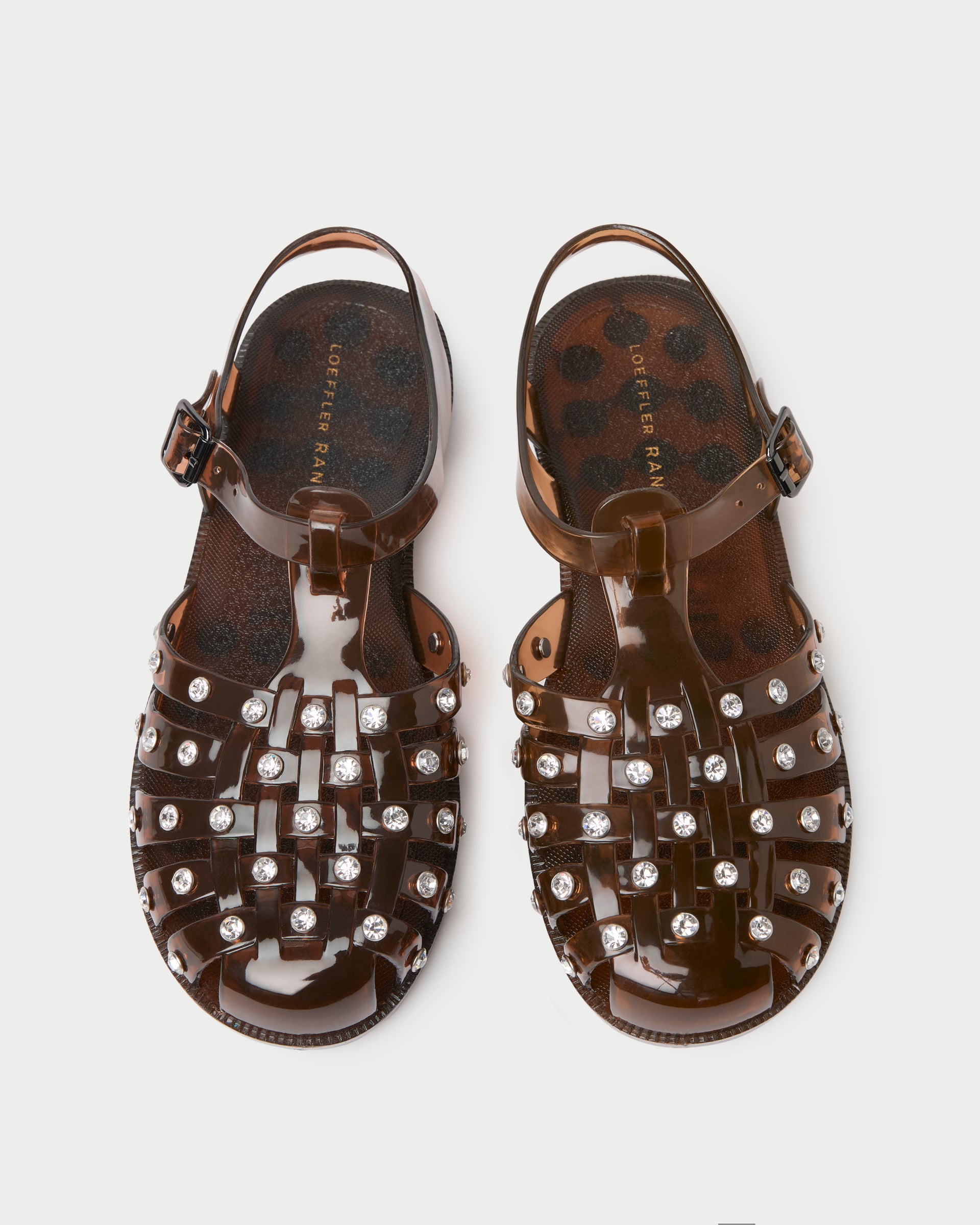 Rhys Brown Jelly Sandal - Brown/clear / 5